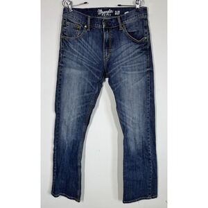 Wrangler Retro Jeans Men 32x32 Blue Slim Boot Stretch Cowboy Western Workwear